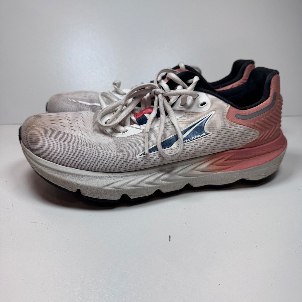Altra Provision 7 Women's Road Running Shoe White Pink GuideRail 9 40.5 Widefeet